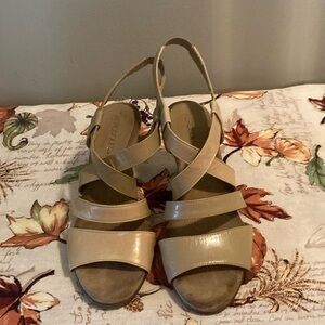 AEROSOLES Beige Strappy Heels